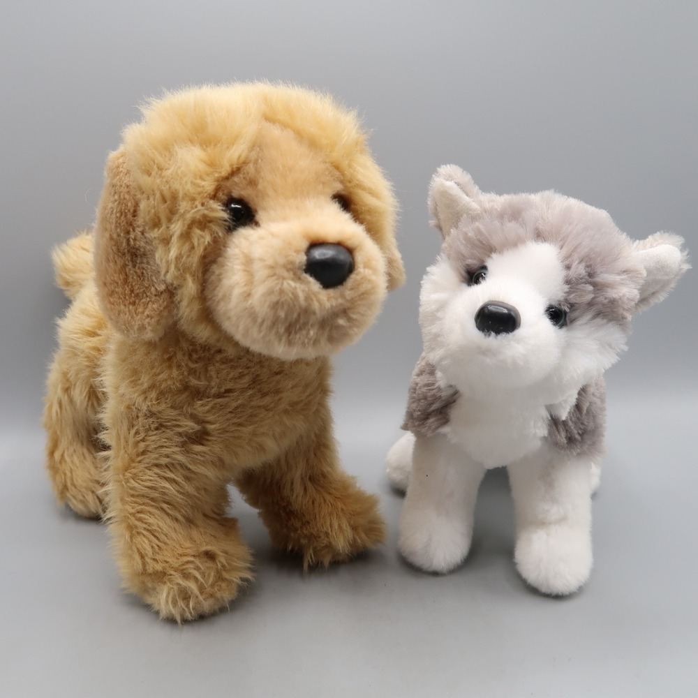 Golden Retriever & Wolf Plush‎ Puppy Dog Douglas Cuddle Lot Toy Stuffed Animal